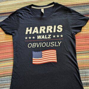 Great Harris/Walz OBVIOUSLY Navy Women's Tee